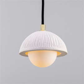 Ferox 14cm Matt White Pendant